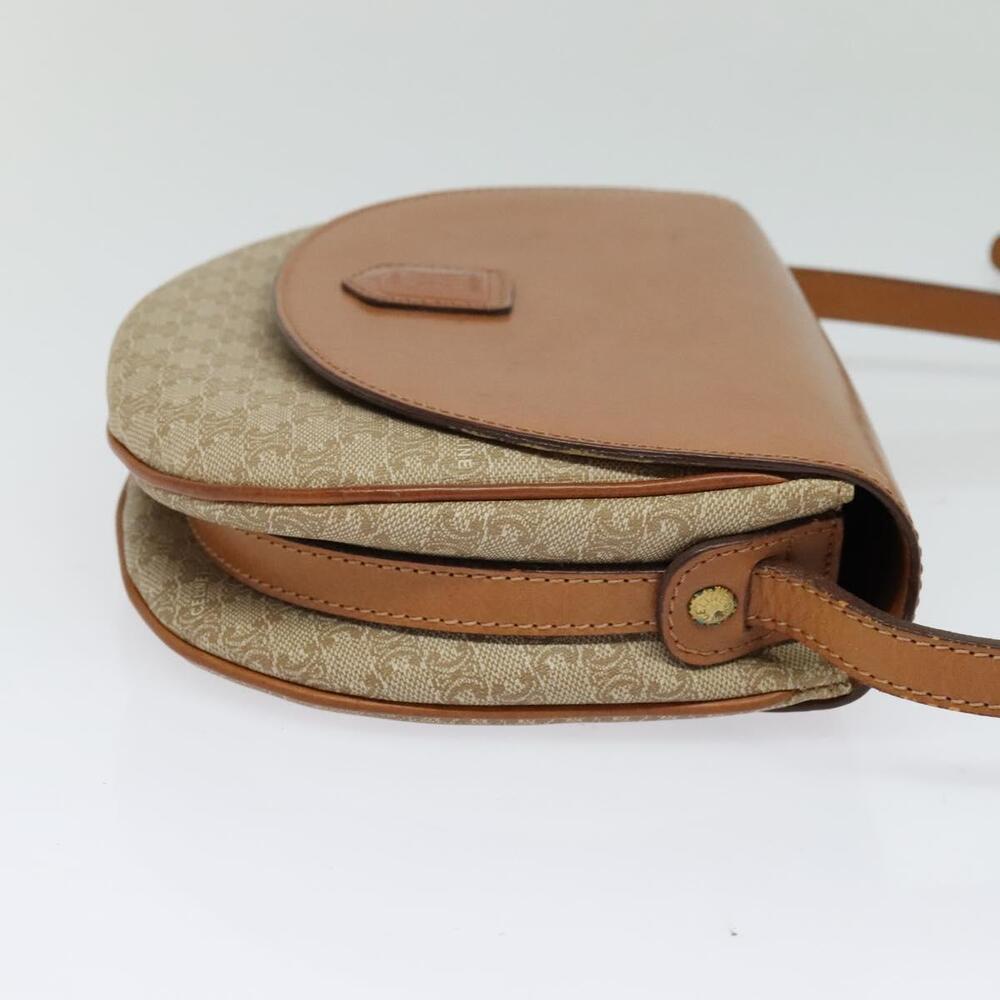 CELINE Macadam Canvas Shoulder Bag Pvc Leather Beige Gold - Picture 5 of 12